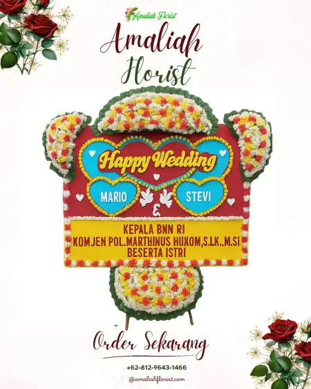 Papan Bunga Pernikahan Pringombo